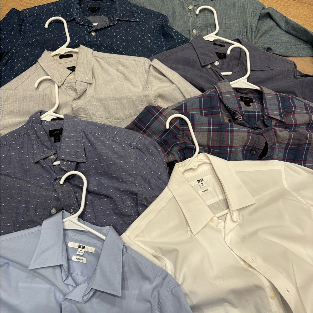 JCrew + Uniqlo Shirt Collection XS Slim fit with sleeves tailored 2 in shorter